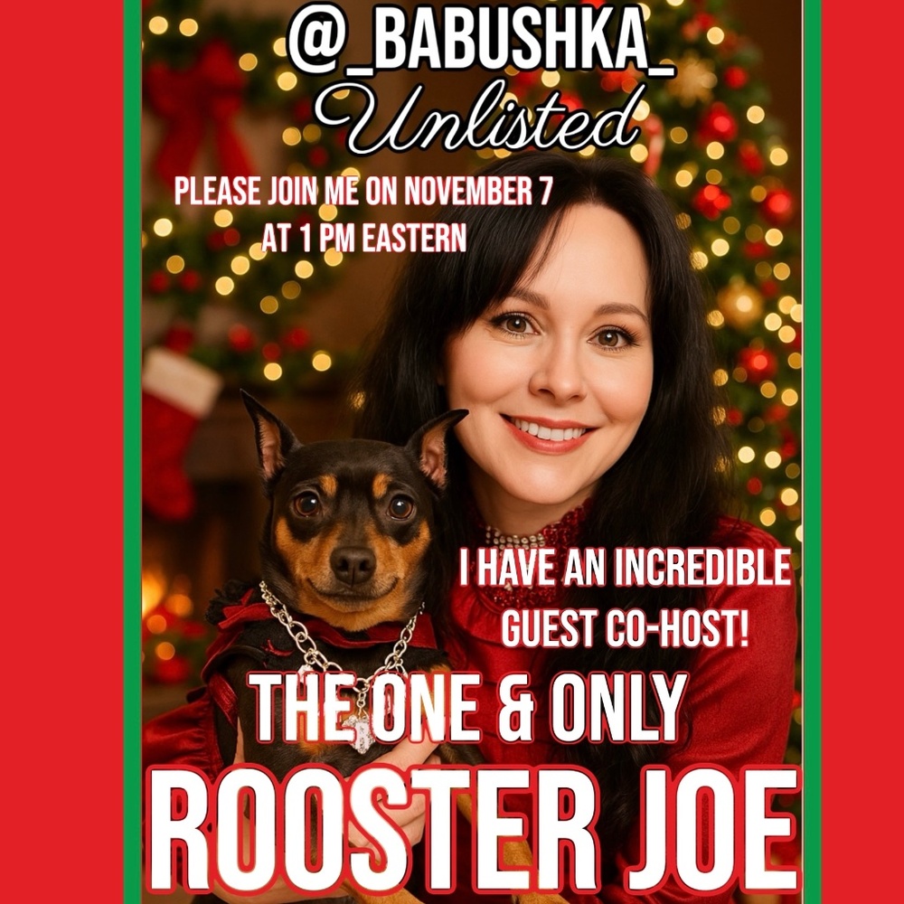 Live show flyer with Rooster Joe as my Co-Host - Like this flyer for updates